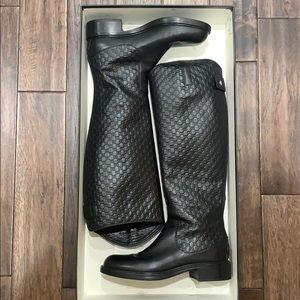 Gucci black leather boots. Like new. Flawless.